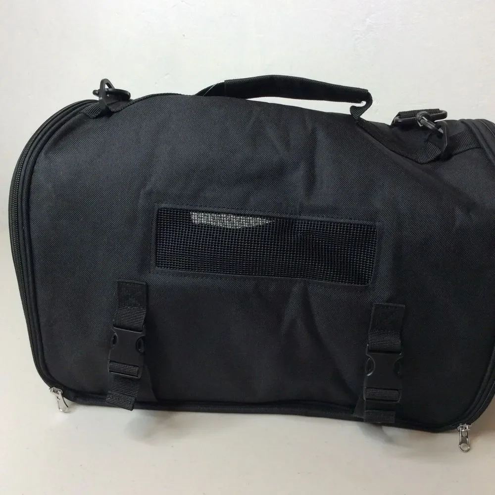 Every Yay Soft-Sided Canvas Mesh Pet Carrier Travel Bag Small 16lb.-Black